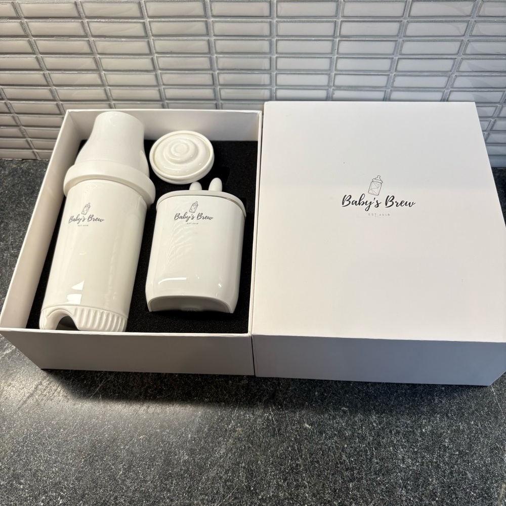 White Bottle Warmer Set